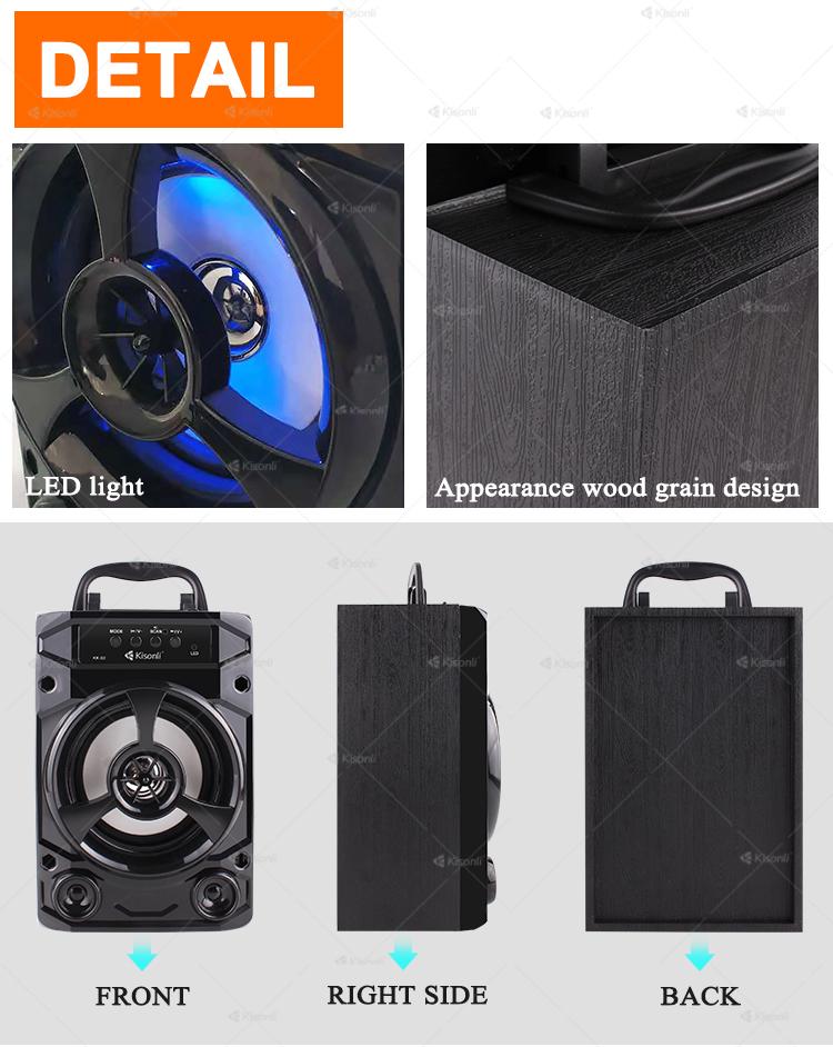 Kisonli KK-02 Speaker Wireless Bluetooth Speaker with LED Light with Phone Holder Option on Top 14 8dc584afbef0a98cf4c09090899a0bcd
