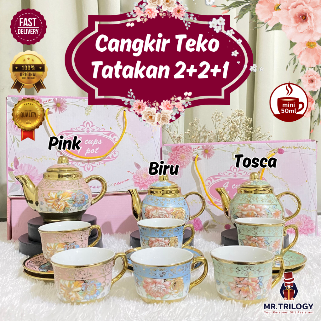 Hampers set complete tea cup teapot placemat tea pot ceramic souvenir mug glass European Eid al-Fitr CNY