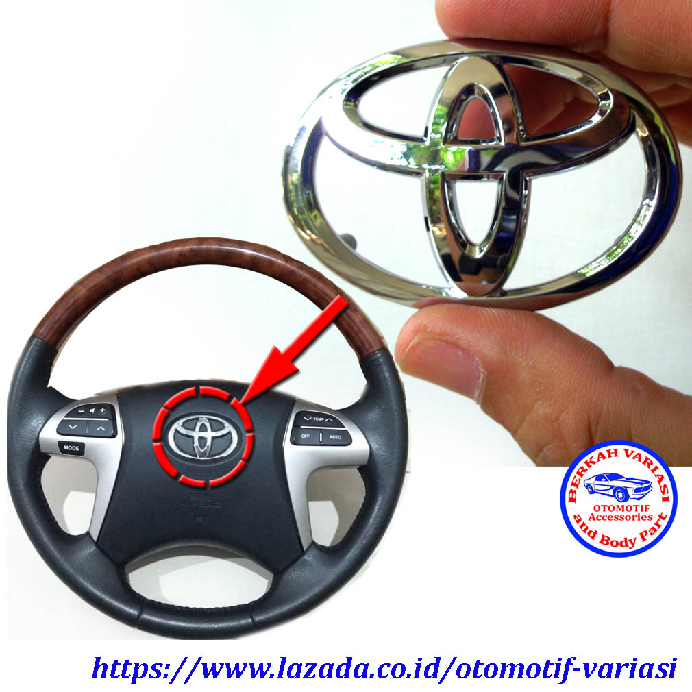 Emblem Logo Stir Steer Toyota Avanza Innova Rush Yaris Vios Agya Cayla Harga 55,000 rupiah*Gratis Ongkir