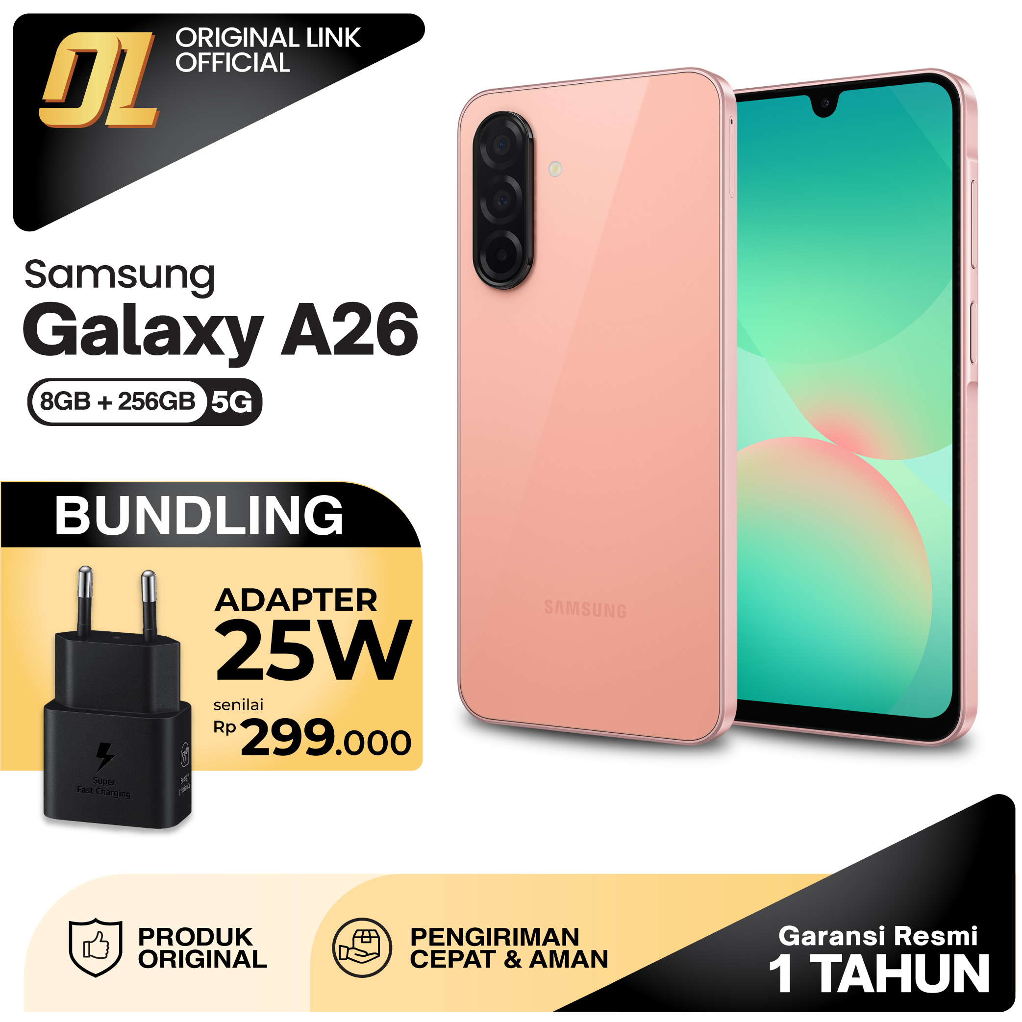 Samsung Galaxy A26 5G 8/256 GB 8GB 256GB Smartphone Android Original Giá 3,779,000 Đồng*Miễn phí vận chuyển