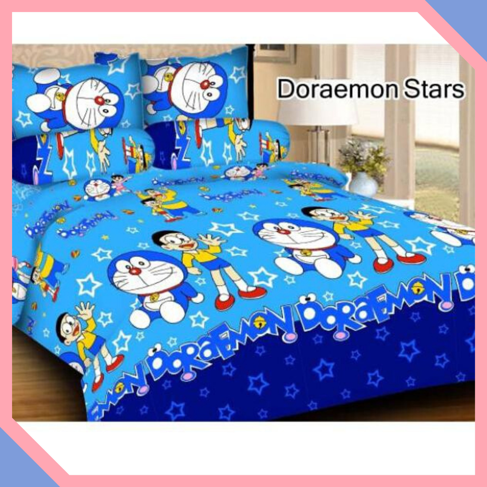 Bedcover Set Sprei Doraemon Uk 180x200 Cm Lazada Indonesia