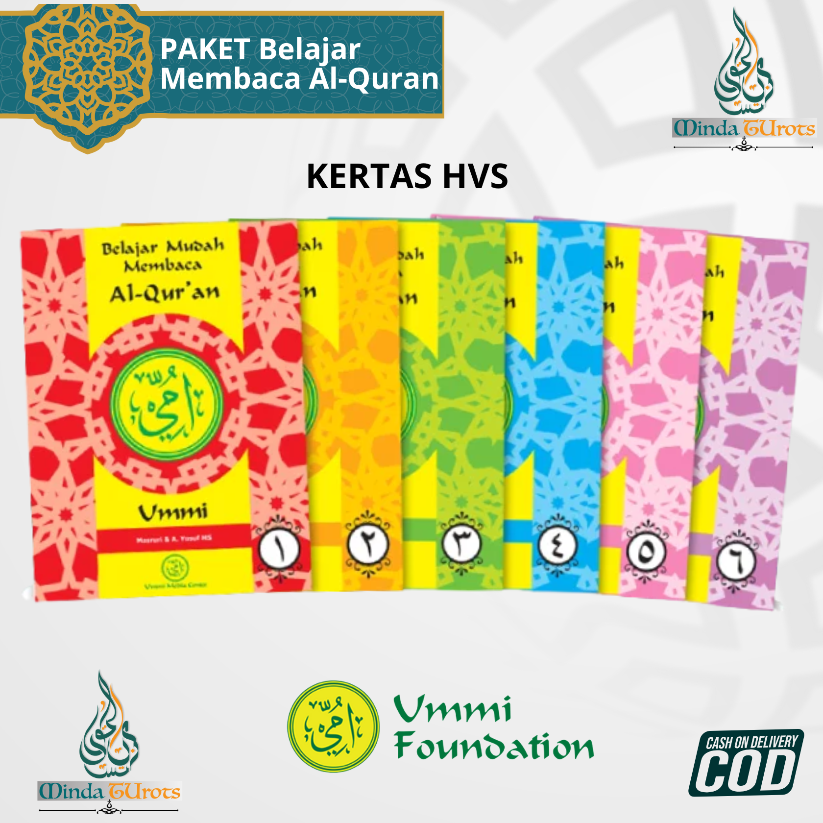 Complete Ummi method book-learn to read the Quran Volume 1 - 6 fullset complete