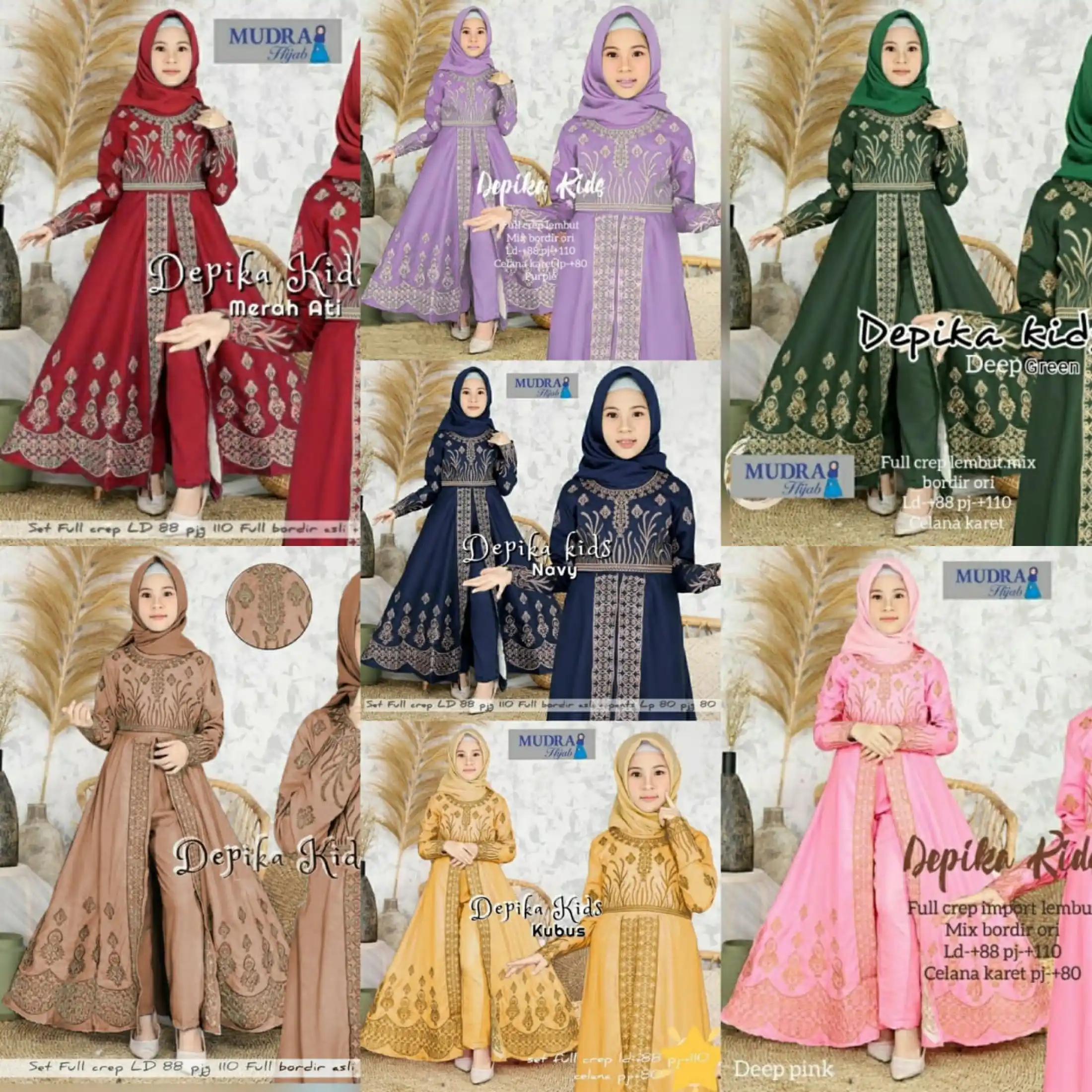 Setelan Anak Perempuan Set Depika Kid Bordir Baju India Setelan Bordir Anak Baju Anak Perempuan Lazada Indonesia