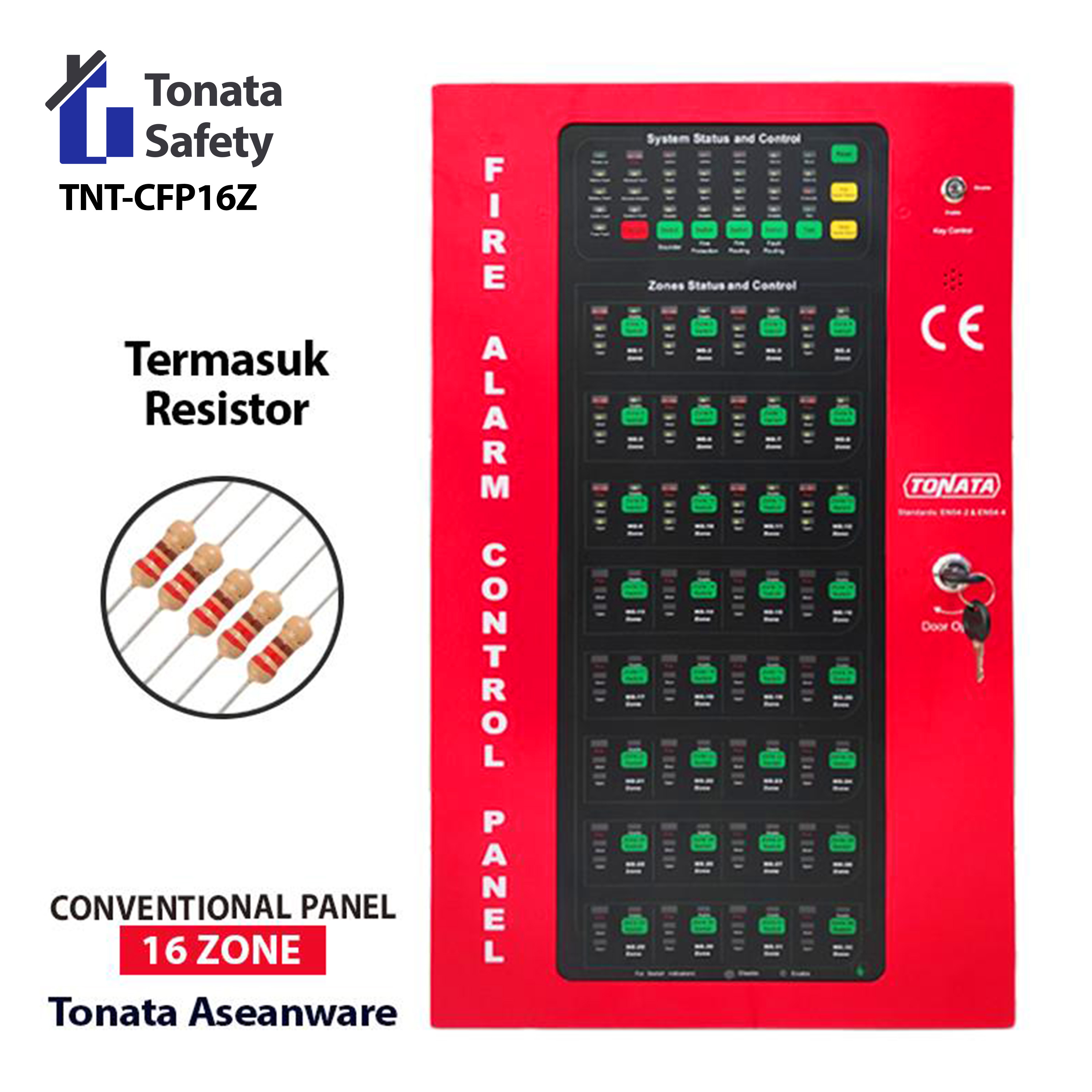 Fire alarm control panel 16 zone aseanware tonata/MCFA conventional ASW Harga 6,690,000 rupiah*Gratis Ongkir