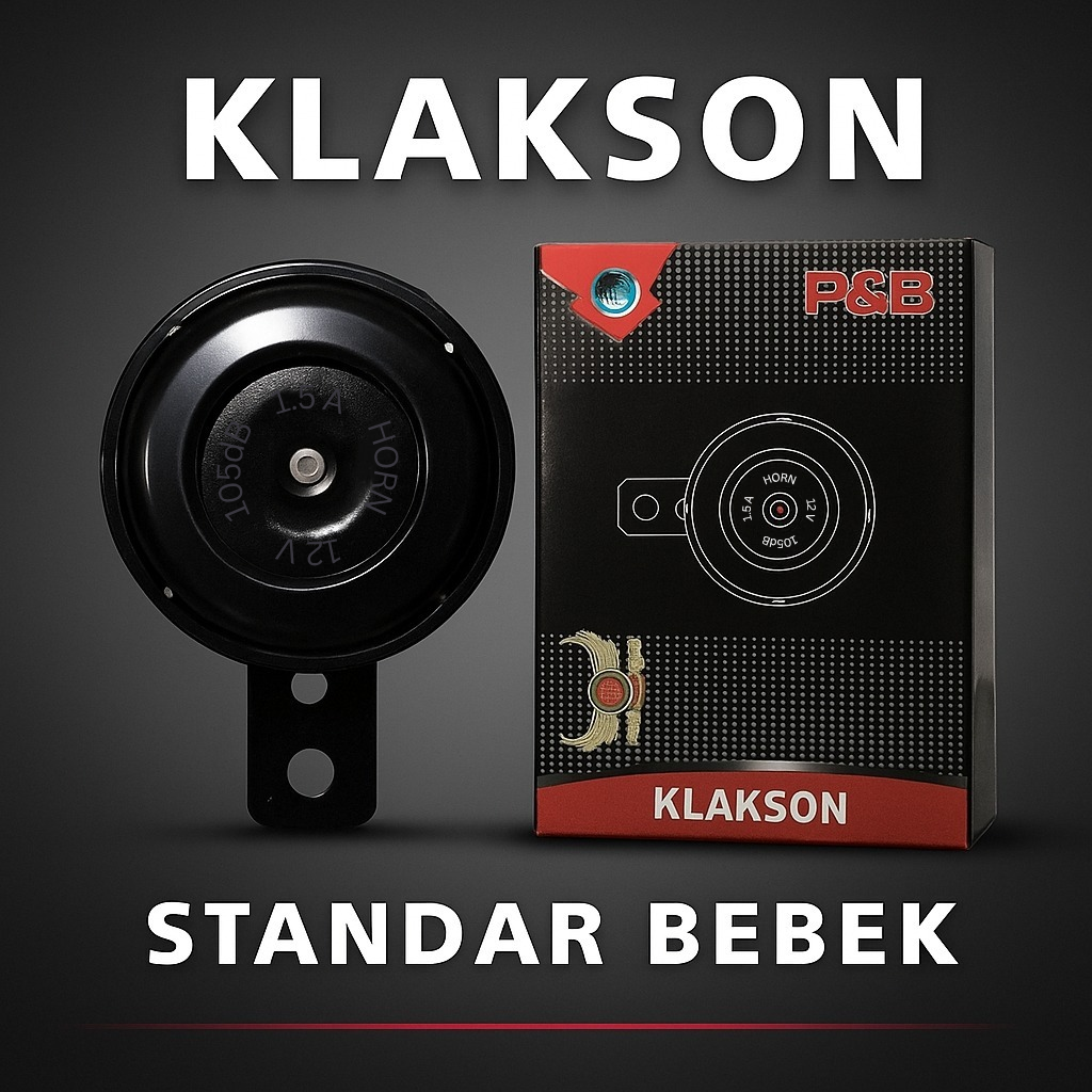 Standard Motorcycle Horn Loud Sound Universal for All Moped Motorcycles Automatic Sport P&B 12V Waterproof Harga 12,744 rupiah*Gratis Ongkir