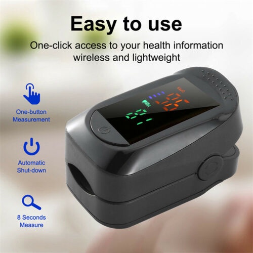 Digital Finger Pulse Oximeters LED SpO2 Blood Oxygen Saturator Sleep Monitoring 