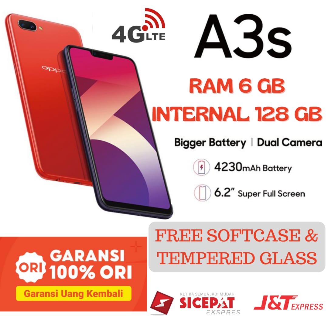 OPPO A3S RAM 6GB INTERNAL 128GB BERGARANSI Giá 515,000 Đồng*Miễn phí vận chuyển