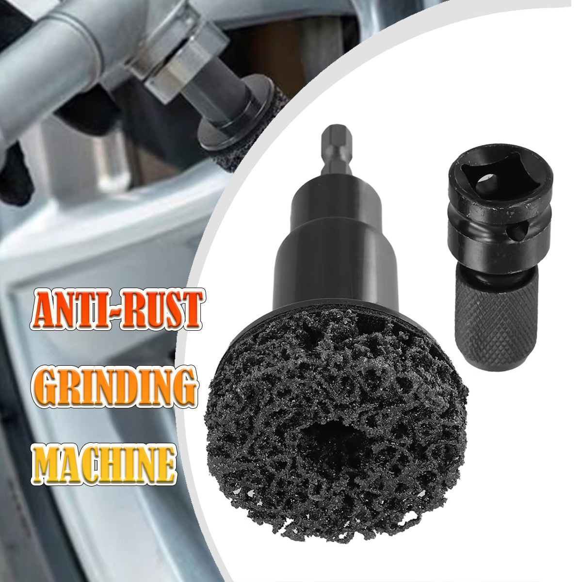 Car repair tool effectively remove rust from rims portable rust remover cleaning device Harga 44,900 rupiah*Gratis Ongkir