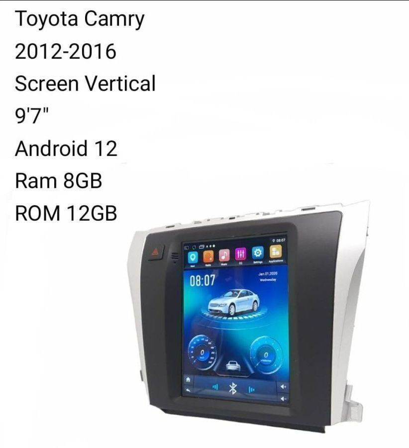 Frame Vertical 9.7 inch Toyota Camry 2012 - 2016 Panel Head Unit Android ( 8 + 128Gb ) Harga 2,285,000 rupiah*Gratis Ongkir