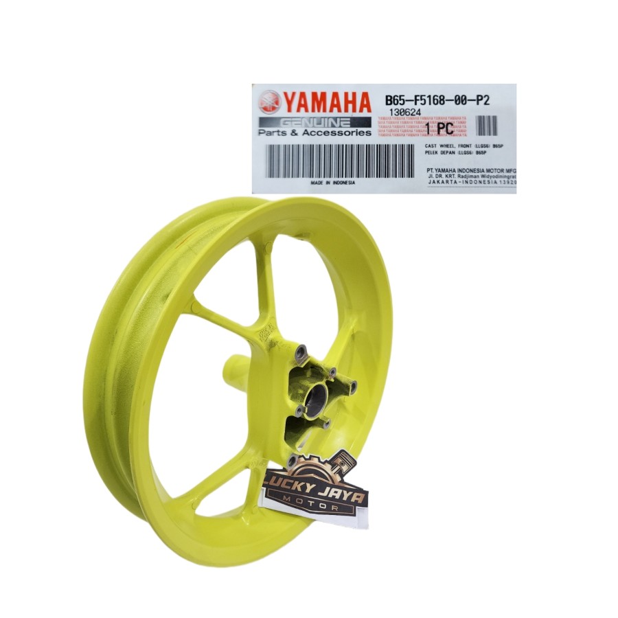 Cast Wheel Front Pelek Velg Vleg Racing Depan Aerox 155 New Kuning Stabilo B65-F5168-00-P2 Original Harga 1,337,400 Ringgit*Penghantaran Percuma