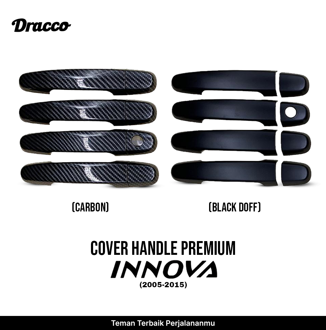 Premium Handle Cover Innova 2005-2015 Carbon Black Doff Car Door Handle Cover Dracco Accessories Harga  90,000 Ringgit*Penghantaran Percuma