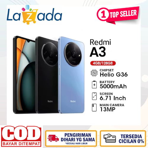 Promotion Xiaomi Redmi A3 4/128 Gb 4Gb 128Gb Mediatek Helio G36 Harga  1,066,400 Ringgit*Penghantaran Percuma