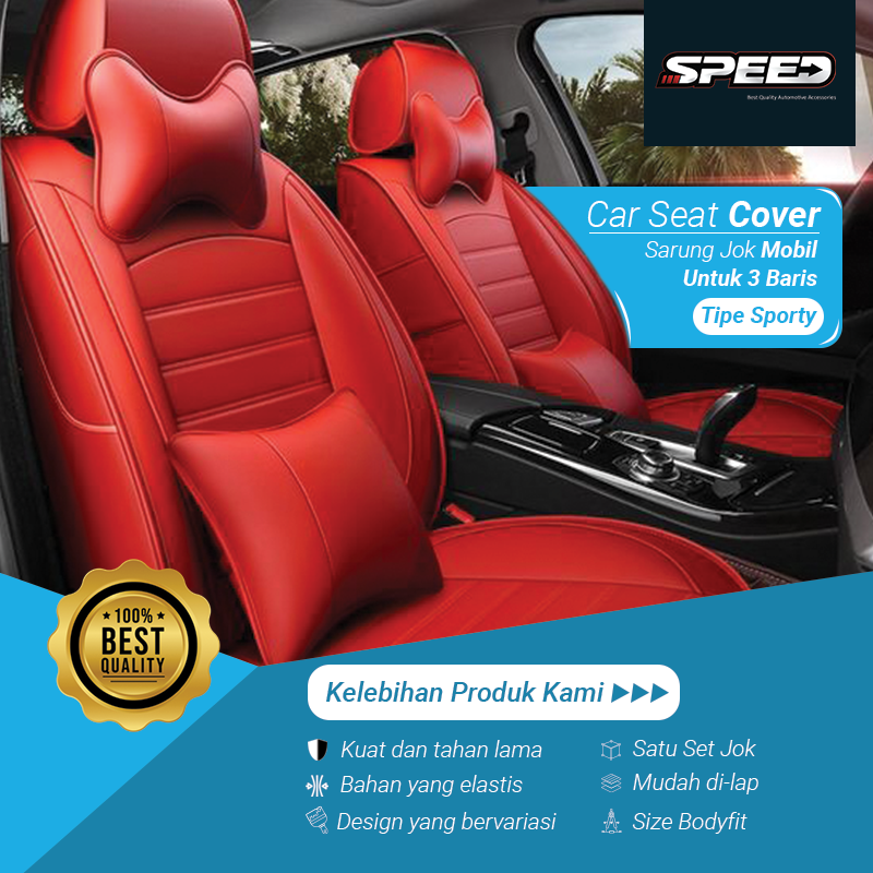 Sarung Jok Cover Jok Seat cover Seat Cover Design Sporty Model 2 Mobil APV 3 Baris Bahan MYO Harga 1,500,000 rupiah*Gratis Ongkir