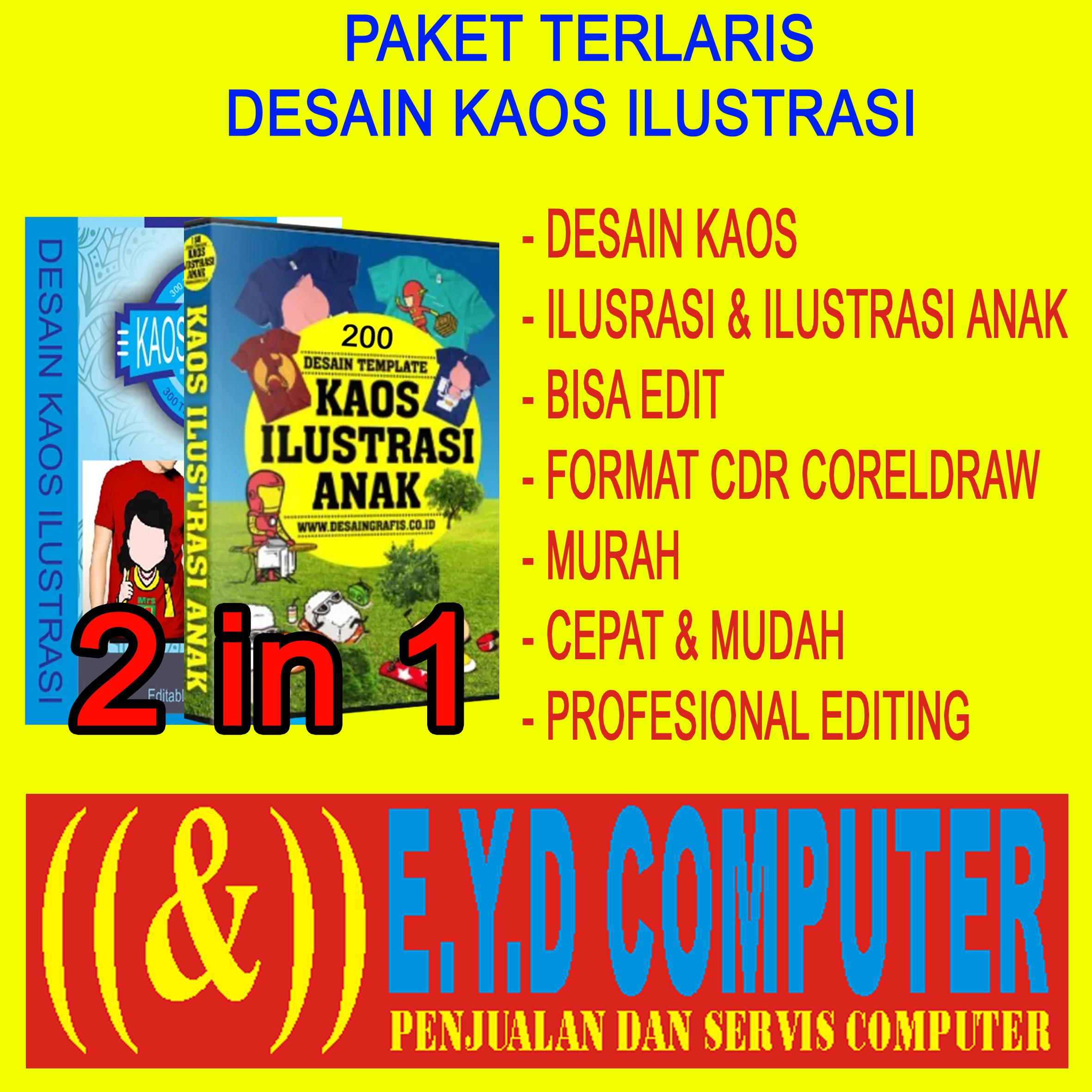 Download Paket 2 In 1 Desain Kaos Ilustrasi Dan Ilustrasi Karakter Anak Koleksi Template Design Ilustration Usaha Percetakan Cdr Coreldraw Lazada Indonesia