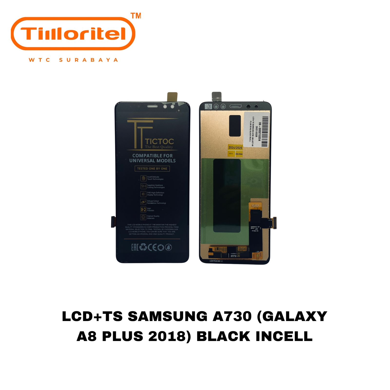 LCD+TS kompatible untuk SAMSUNG A730 (GALAXY A8 PLUS 2018) BLACK INCELL Giá 125,000 Đồng*Miễn phí vận chuyển