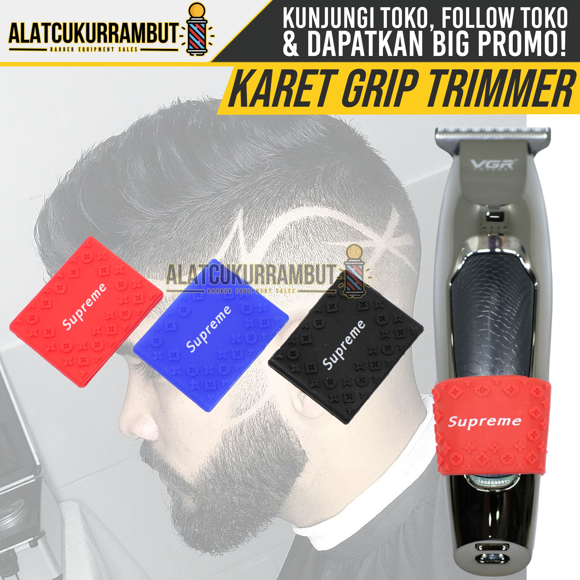 Karet Klipper - Clipper Grip Supreme Anti Slip Rubber Karet Grip