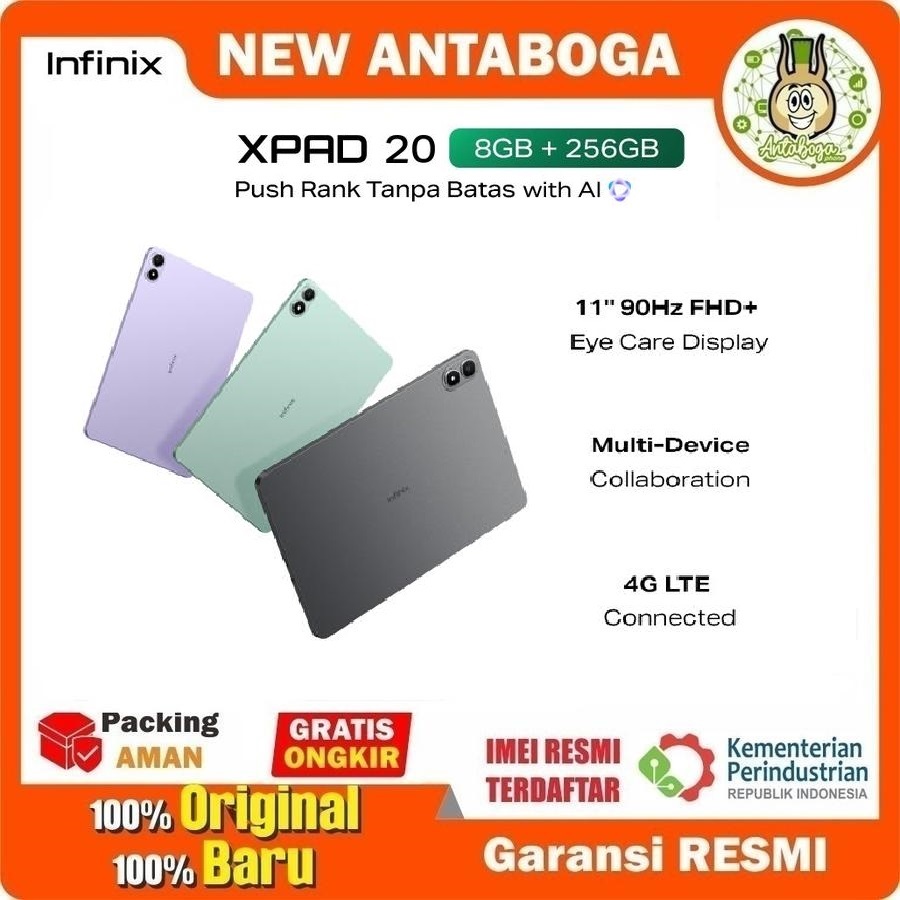 Infinix xPad 20 8/256 GB official warranty Giá 2,460,000 Đồng*Miễn phí vận chuyển