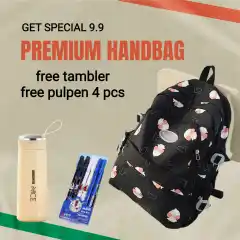Tas Ransel Karakter Imut SD SMP SMA Ransel Anak Perempuan Perlengkapan Sekolah Free Botol MInum Kaca