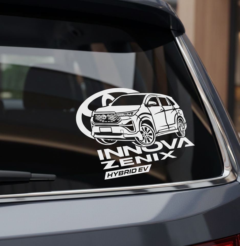Toyota Innova Zenix Hybrid Ev Car Sticker Size 14X18 cm Giá 23,500 Đồng*Miễn phí vận chuyển