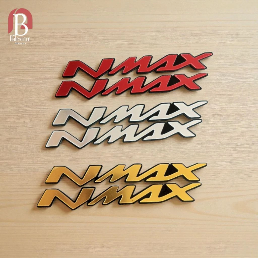 Premium Nmax 3D acrylic embossed logo-Yamaha Nmax all model motorcycle emblem (old & new) Harga 30,000 rupiah*Gratis Ongkir