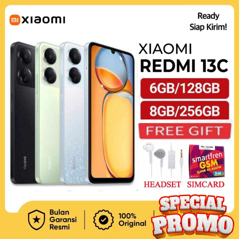 Xiaomi Redmi 13C NFC RAM6/128,8/256 Protection Corning Gorilla Glass Garansi Harga  1,373,100 Ringgit*Penghantaran Percuma