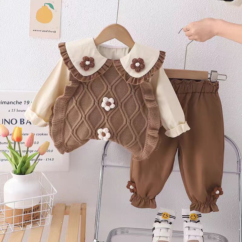 Baru Setelan Baju Anak Perempuan 1-4 Tahun / Setelan Baju Anak Cewe /Setelan Baju Bunga Anak Perempuan Harga 125,000 rupiah*Gratis Ongkir