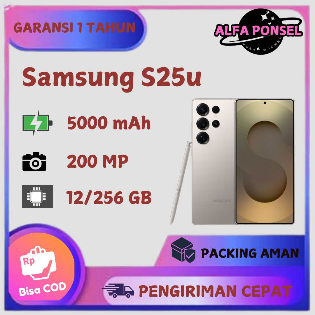 Hp Samsung S25 Ultra Ram 12/256Gb FREE SMARTWATCH New Product Currently on Promo with 12 Month Guarantee Harga 1,928,520 rupiah*Gratis Ongkir