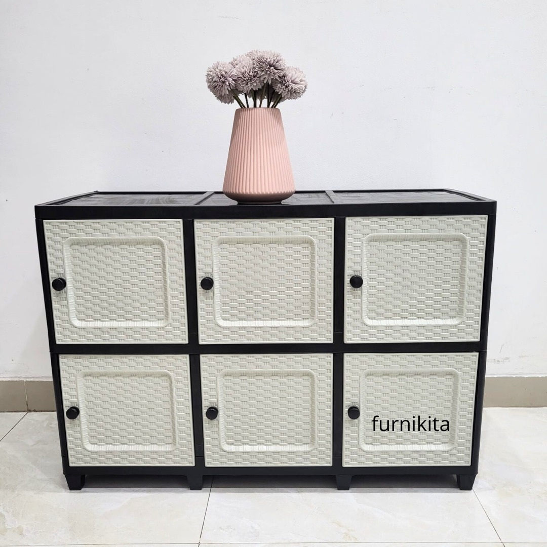 LEMARI PLASTIK TABITHA CLICKS TOWER 3 SUSUN 2 MEJA TV PLASTIK SERBAGUNA [TABBOX] Harga 176,200 rupiah*Gratis Ongkir