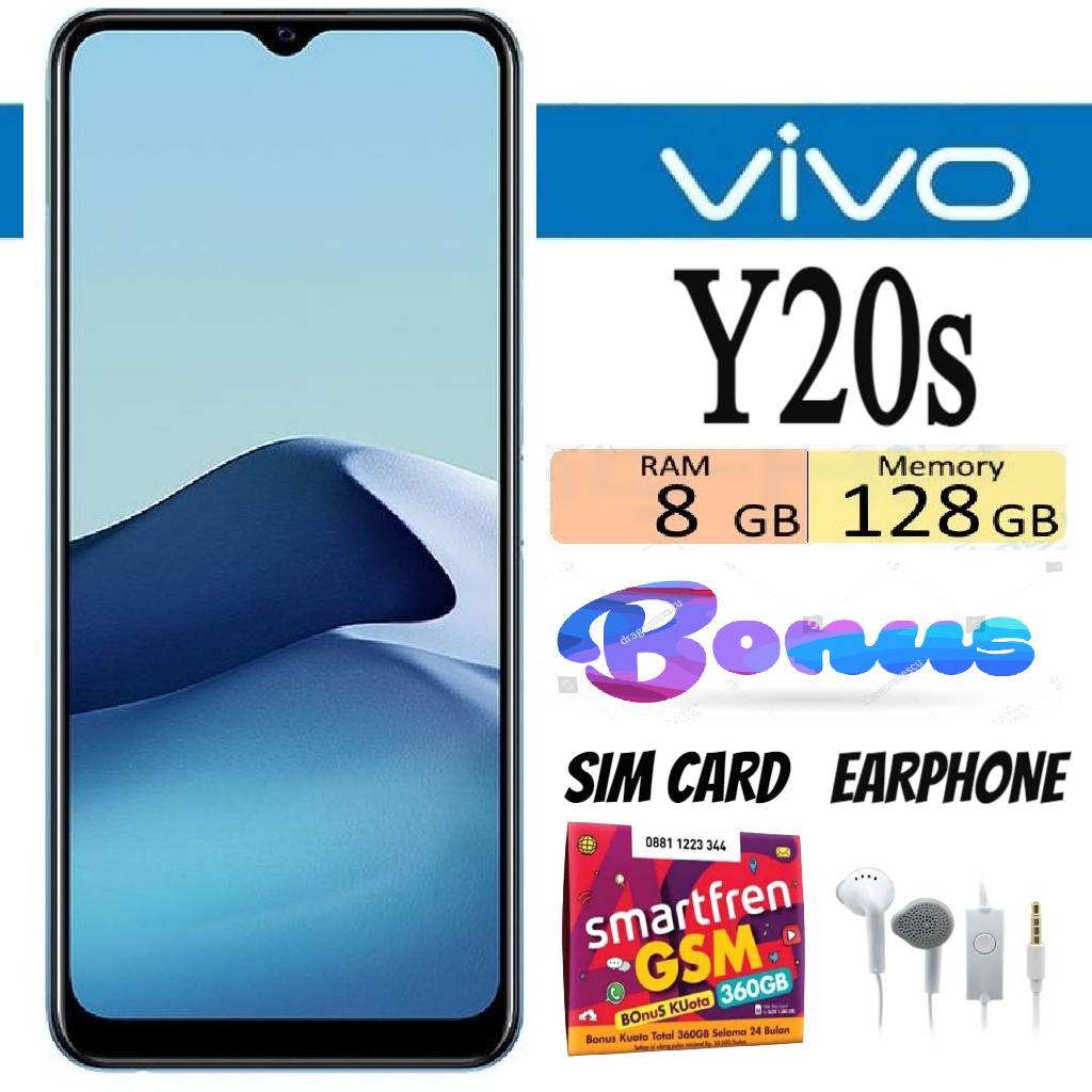 VIVO Y20s RAM 8/128 GB Sein Garansi Smartphone - Free Sim Card Harga  1,300,000 Ringgit*Penghantaran Percuma