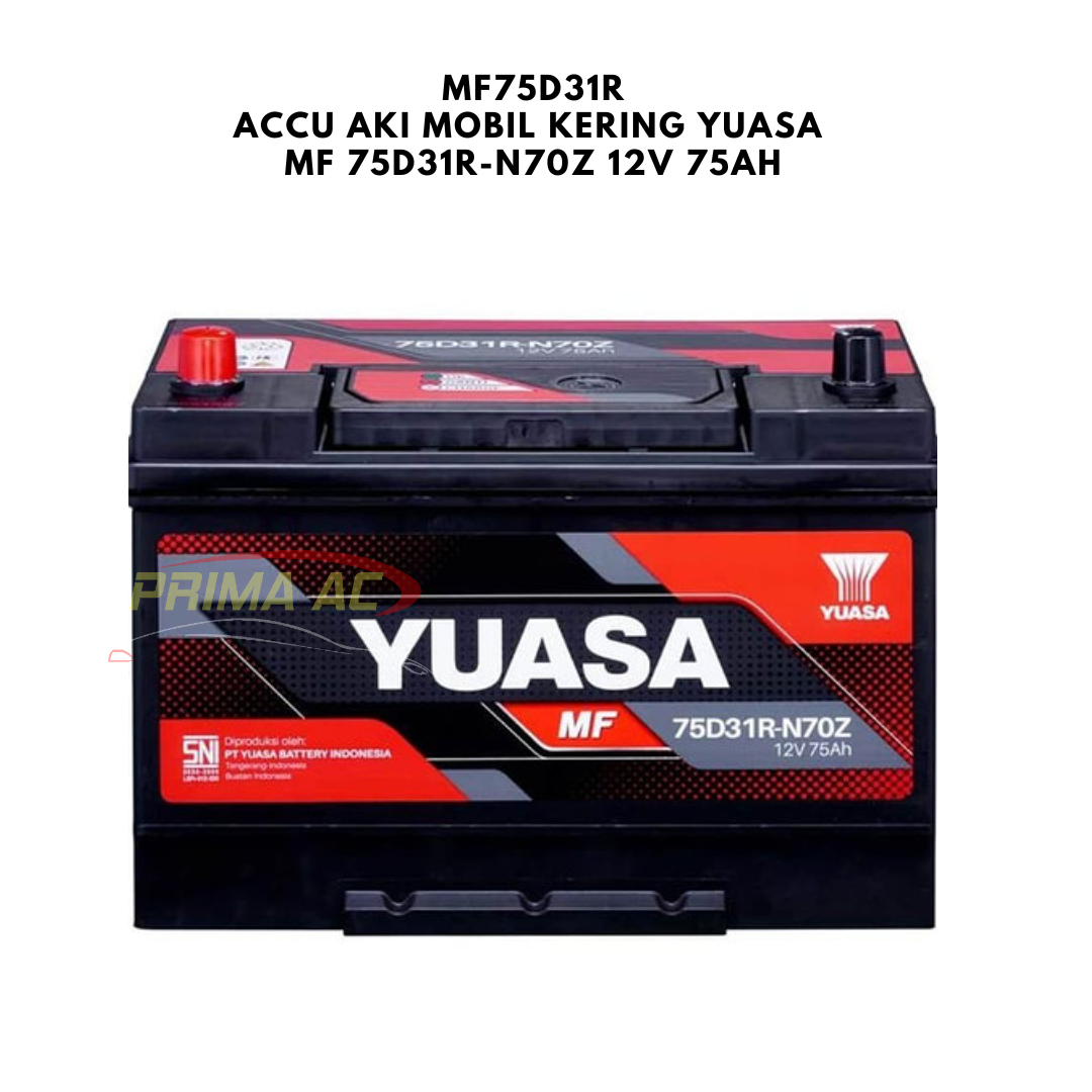 【aki】 Accu aki mobil kering yuasa MF 75D31R-N70Z 12V 75AH aki