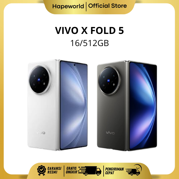 Vivo X Fold 5 5g 16/512Gb - Official Warranty Harga 24,999,000 rupiah*Gratis Ongkir