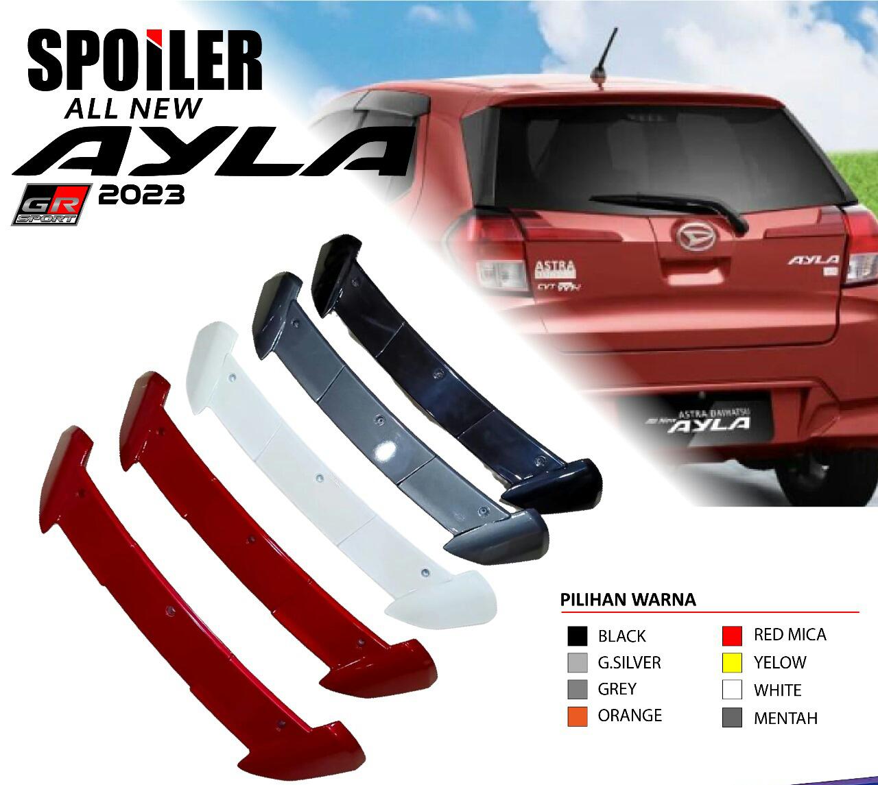 Spoiler Mazda all new Ayla GR 2023 Harga 500,000 Ringgit*Penghantaran Percuma