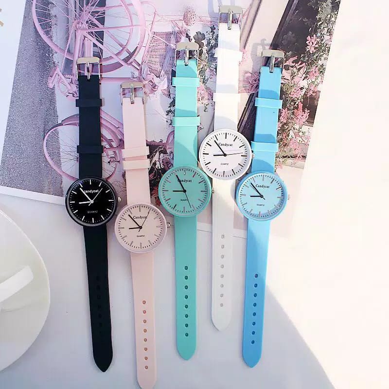 	 Jam Tangan Silicone Pria&Wanita Polos Import B6 	
