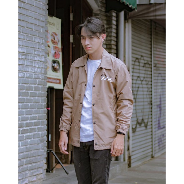 Jaket coach cream Clearance