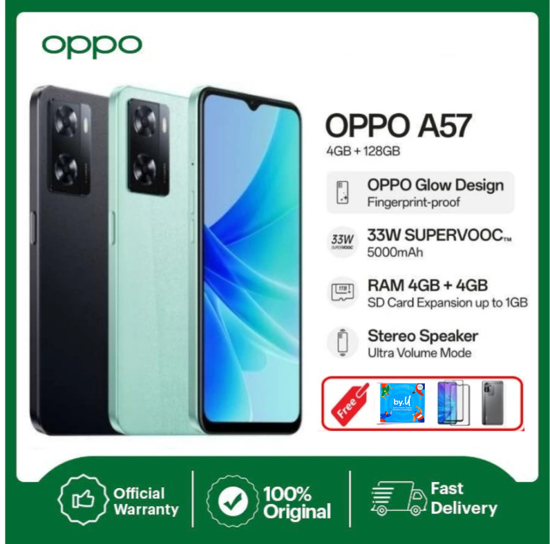 OPPO A57 4/64 GB & 4/128 GB BATTERY Type Li-Po 5000 mA - PROMO Harga 1,190,400 rupiah*Gratis Ongkir