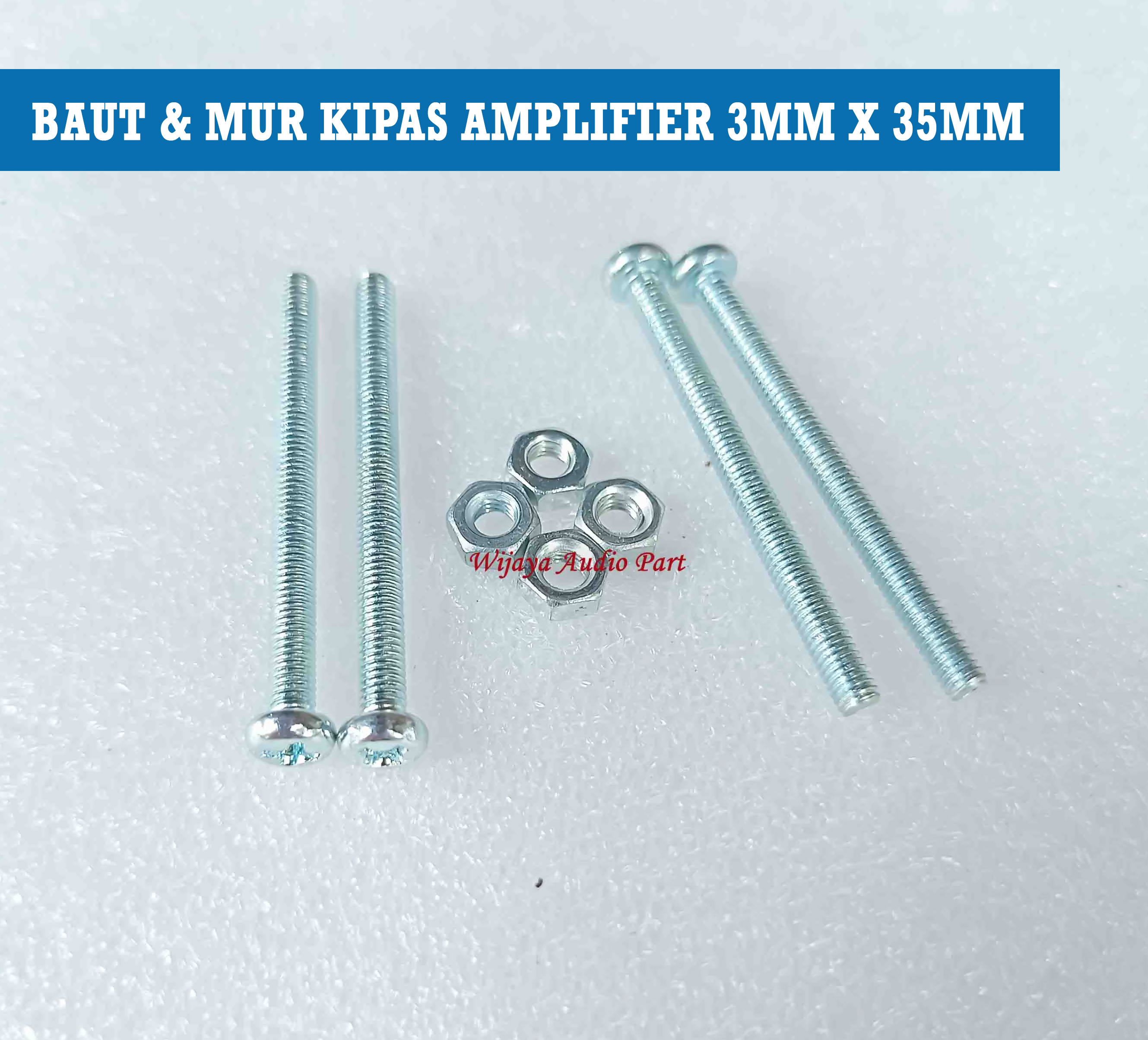 SET BAUT KIPAS DAN MUR UKURAN 3MM X 35MM Harga 1,400 rupiah*Gratis Ongkir
