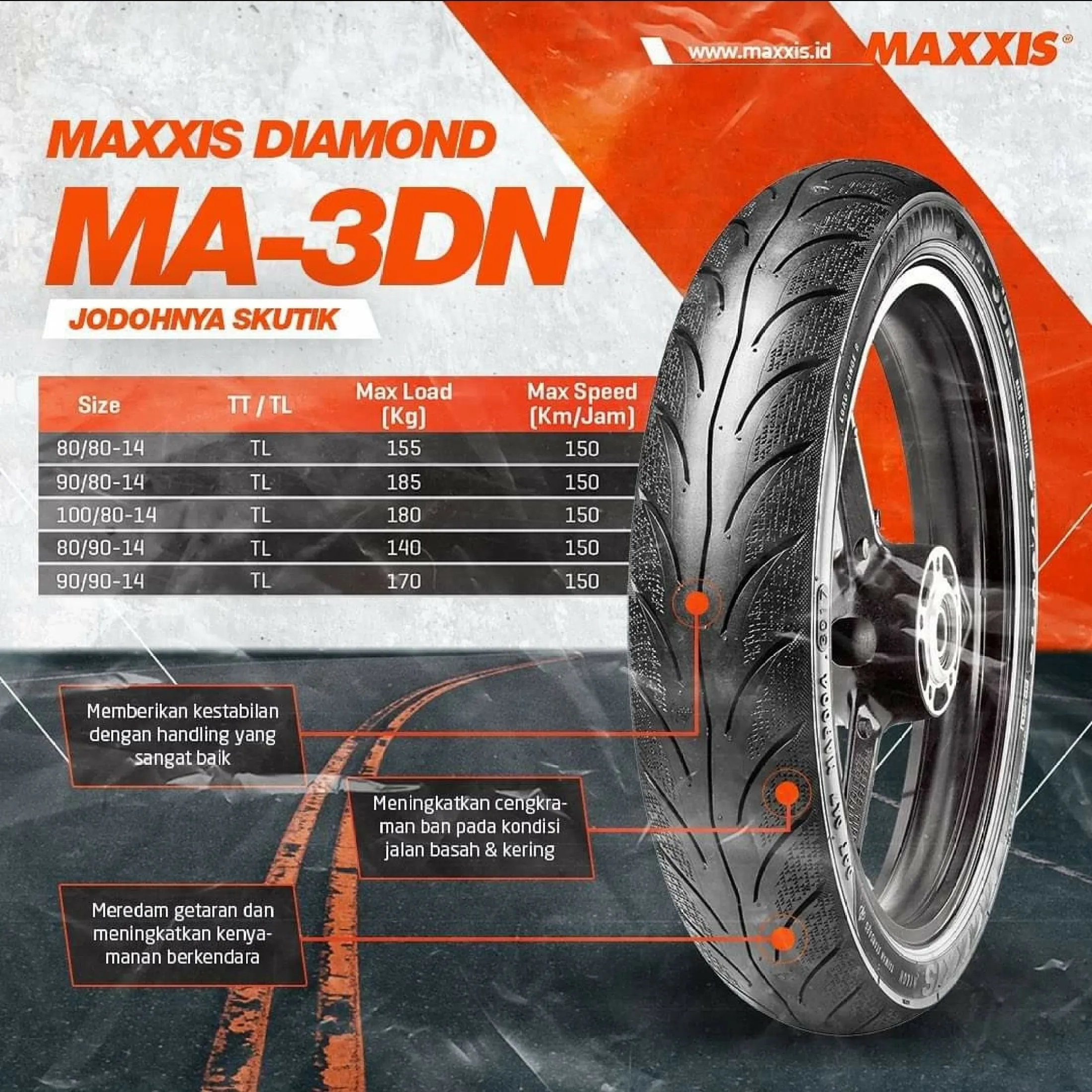 Paket Ban Matic Tubeless Maxxis Diamond 70 90 Ring 14 80 90 Ring 14 Free Pentil Lazada Indonesia