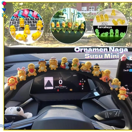 [New-6 Pcs]Mini Figure Nailong Dino Yellow Cute Car Decoration Dashboard Display Toy Harga 16,099 rupiah*Gratis Ongkir