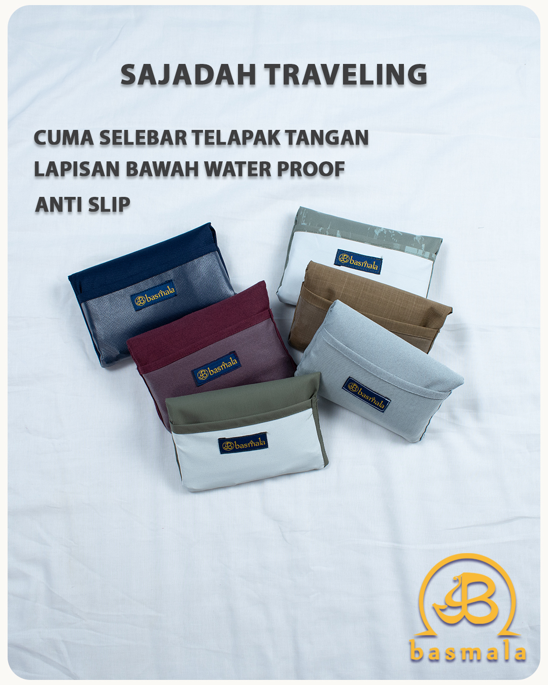 SAJADAH TRAVELLING ANTISLIP SAJADAH TRAVEL BASMALA SAJADAH POCH SAJADAH POCKET SAJADAH SAKU SAJADAH KECIL