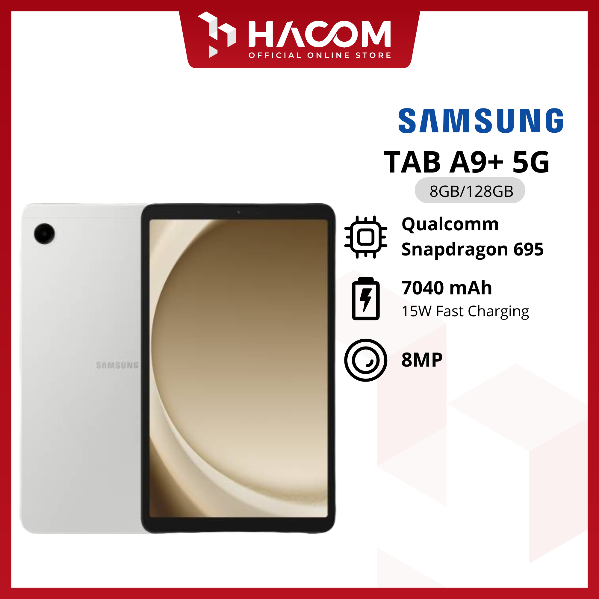 Samsung Galaxy Tab A9+ 5G 8/128GB Garansi Resmi Harga  4,299,000 Ringgit*Penghantaran Percuma