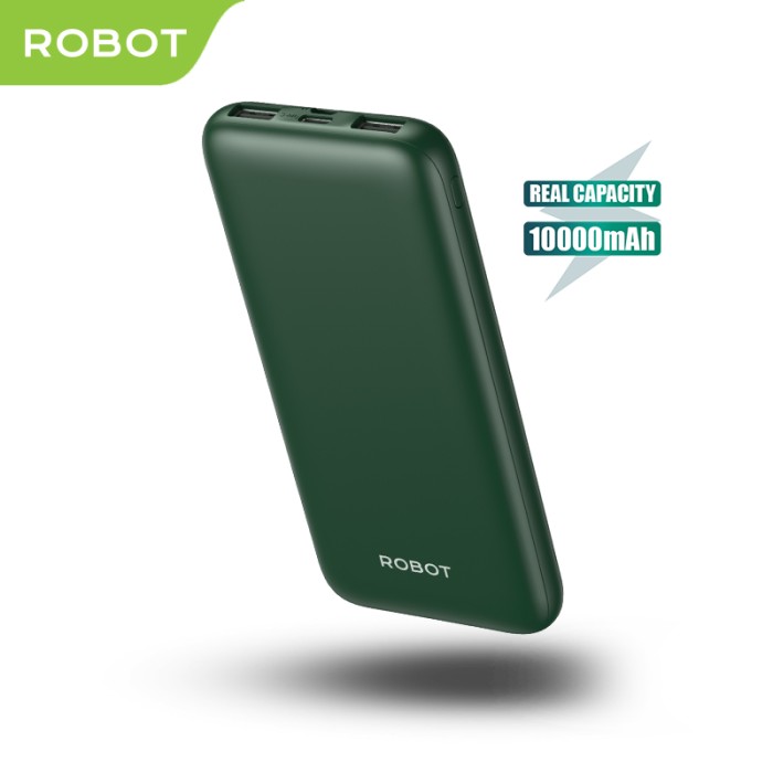 PowerBank ROBOT 10000mah RT12 Dual Input Port Type C & Micro USB - Garansi Resmi