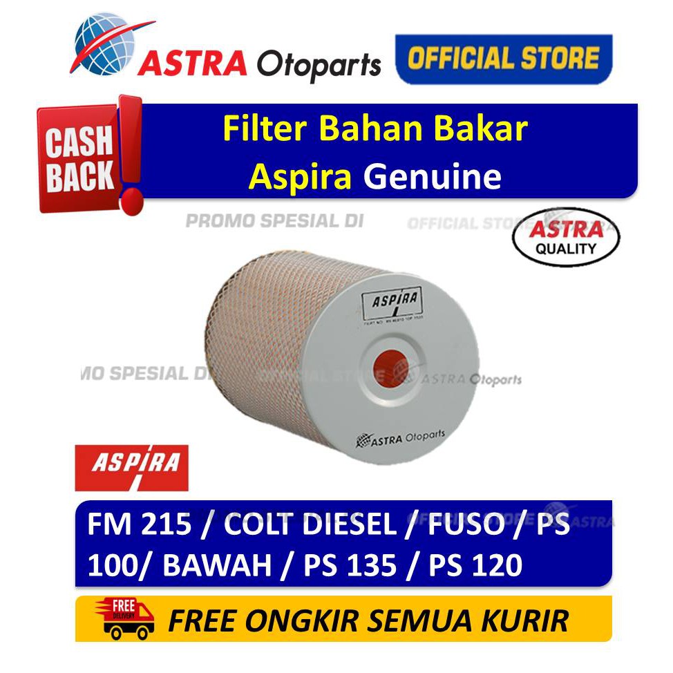 Filter Bahan Bakar/ Fuel Filter Aspira untuk FM 215 / COLT DIESEL / FUSO / PS 100/ PS 135 / PS 120 Harga 23,000 rupiah*Gratis Ongkir