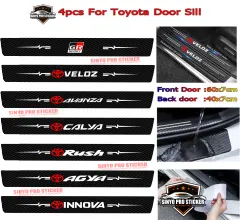 Stiker Pijakan Pintu Mobil TOYOTA AVANZA CAYLA GR SPORT RUSH INNOVA AGYA VELOZ Carbon Plate Stiker Pijakan Kaki Mobil Pelindung Pijakan Kaki Pintu Mobil Sticker Pintu Mobil 910 Carbon Plate