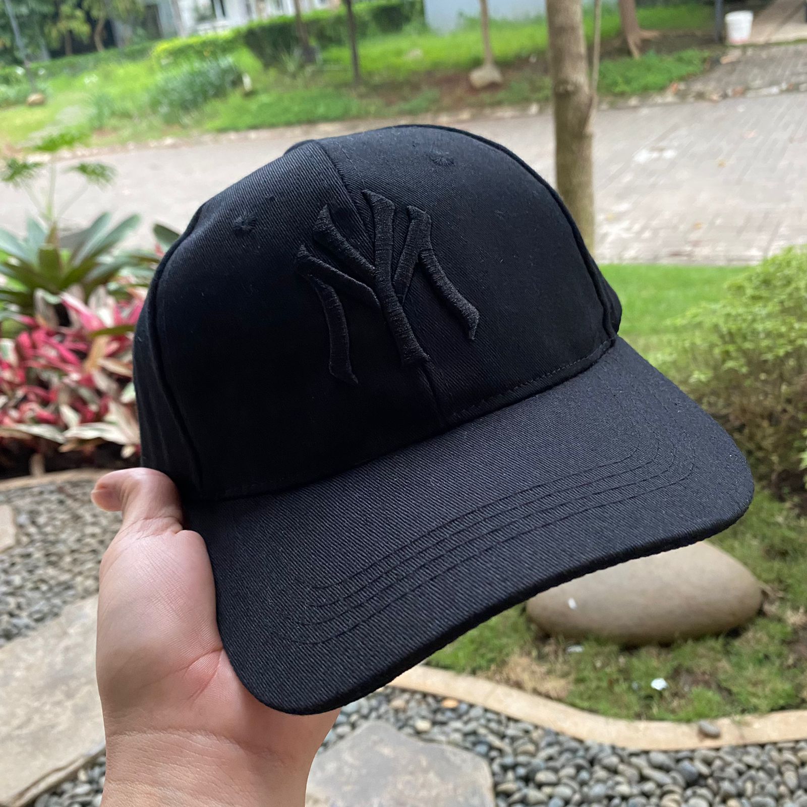 Baseball Cap Black White Pink New York 