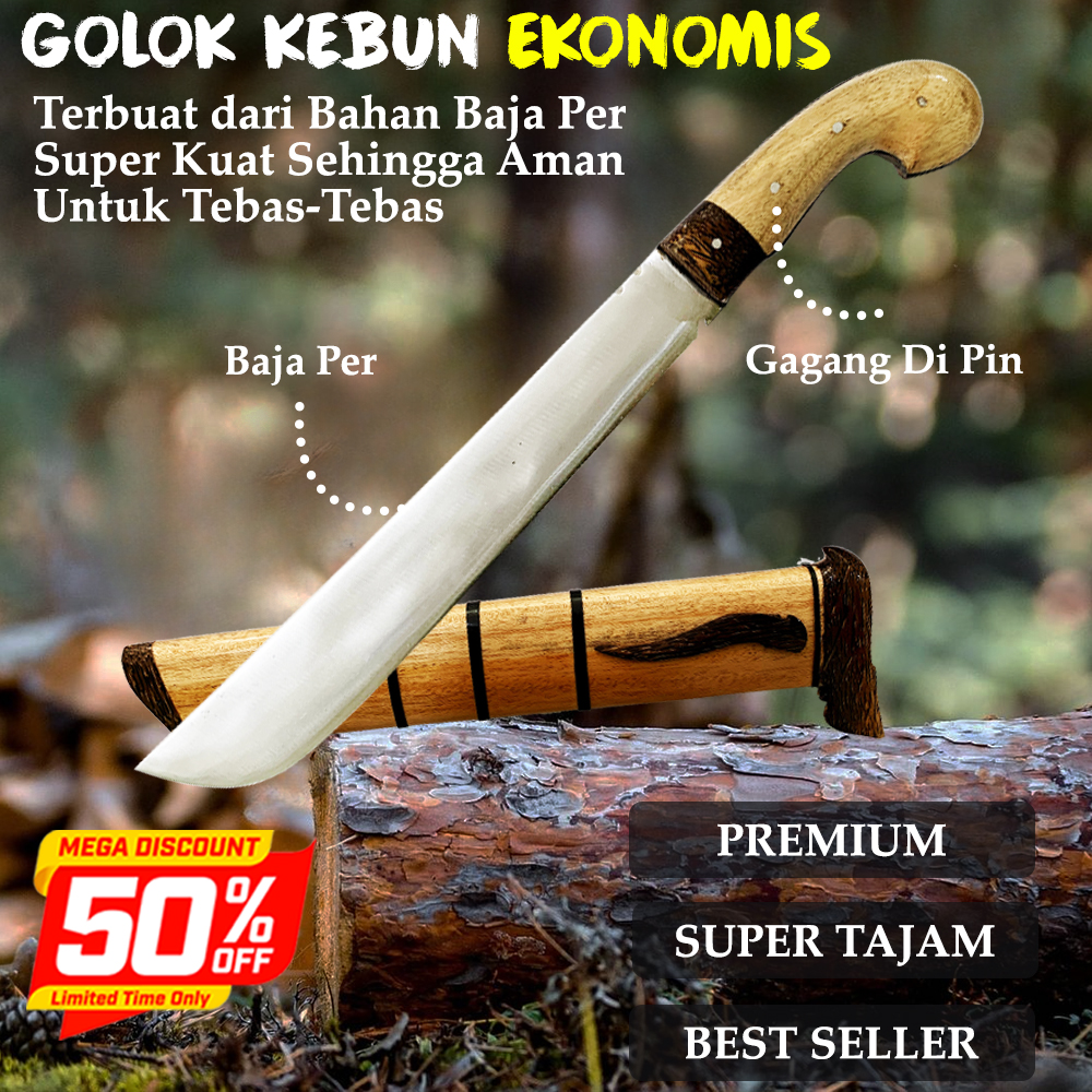 Economical Garden Machete Made of Genuine Steel Super Sharp for Cutting Garden Trees - Knife Master - Merek juragan pisau Harga 161,700 rupiah*Gratis Ongkir