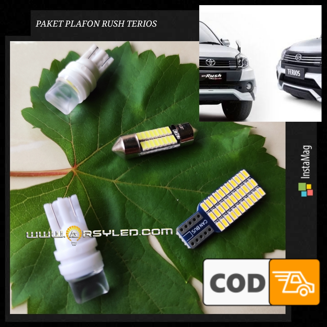 Paket Lampu LED Kabin Plafon isi 4 buah Toyota Daihatsu Rush Terios V2 Arsystore Harga 42,500 rupiah*Gratis Ongkir