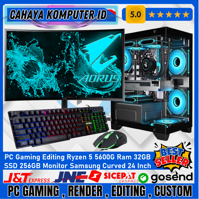 PC Gaming AMD Ryzen 5500GT Ram 32GB SSD 512GB VGA Radeon Vega