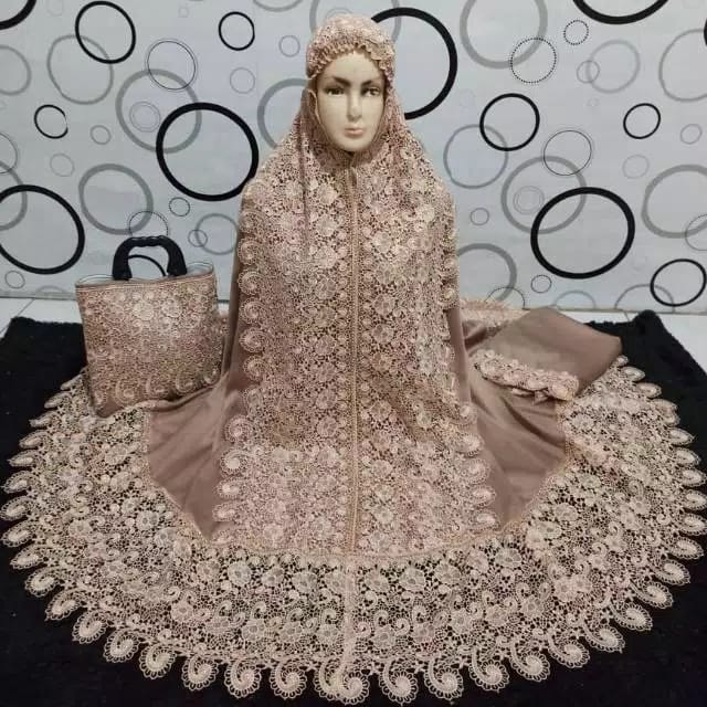 serbaserbi MUKENA RENDA KEONG PRINCESS MICRO JUMBO RENDA KEONG FULL MUKENA PREMIUM SANTRIWATI SITI KHA…