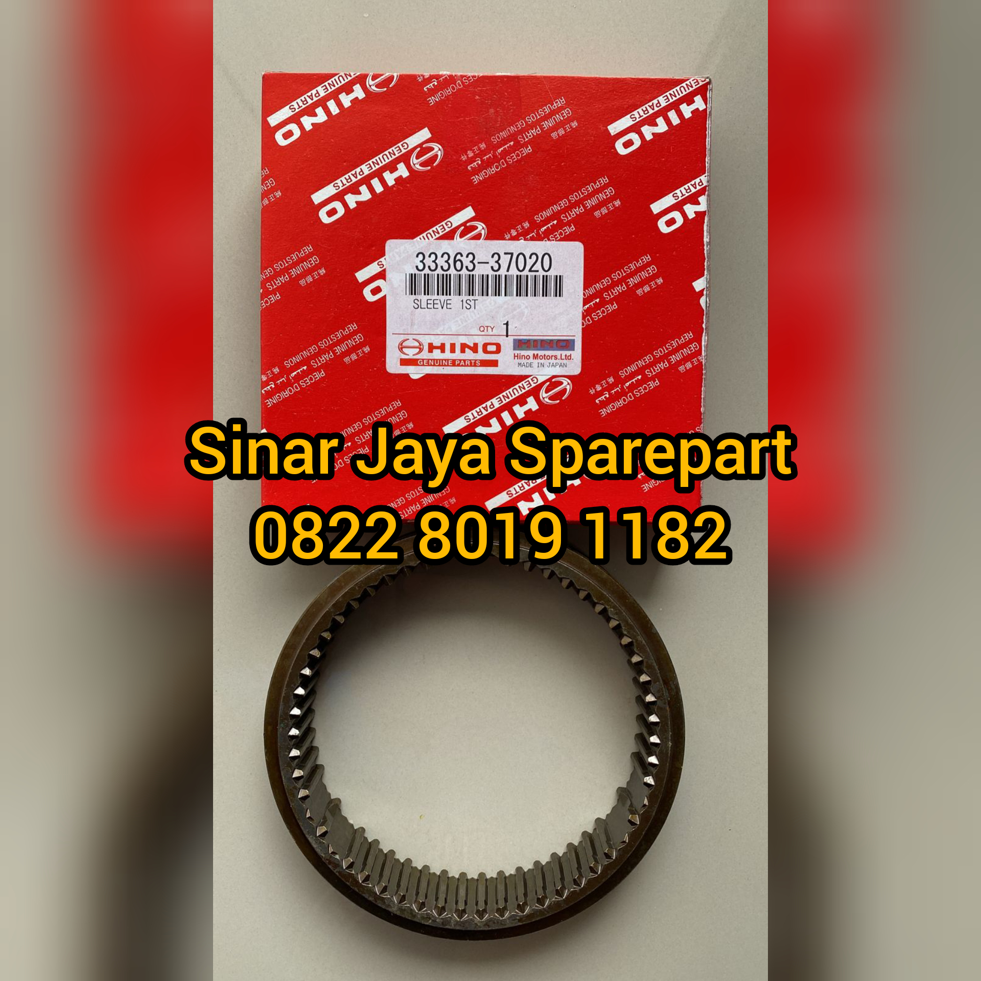 Sleeve Gigi 1 & Gigi Mundur Hino Dutro 110SD 110LD Toyota Dyna Saurus 110ET 110ST 110FT 33363-37020 Harga 725,000 rupiah*Gratis Ongkir