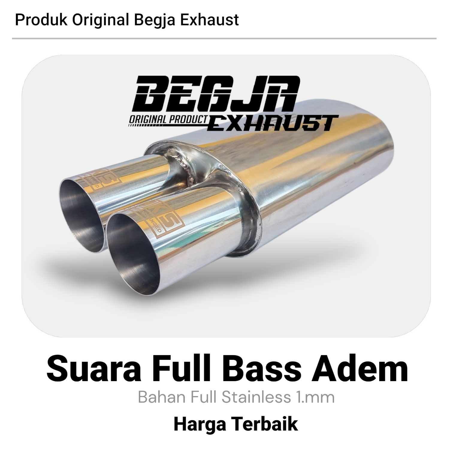 Original Begja Exhaust Type Be.02 2 Funnel Car Exhaust with Full Bass Sound, Universal for Cars Giá 225,000 Đồng*Miễn phí vận chuyển